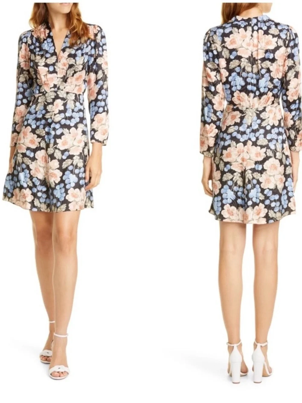 Rebecca Taylor Rose Long Sleeve Mini Dress